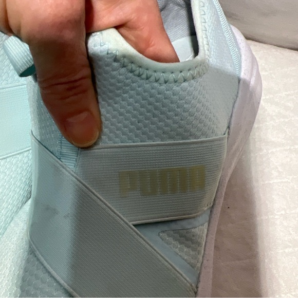 Puma Slip-On Sneakers in Mint Green - Picture 7 of 11